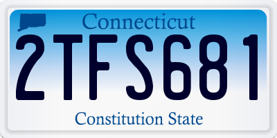 CT license plate 2TFS681