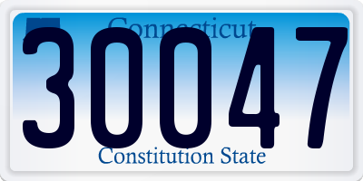 CT license plate 30047