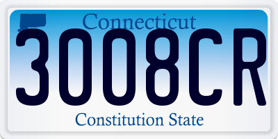 CT license plate 3008CR