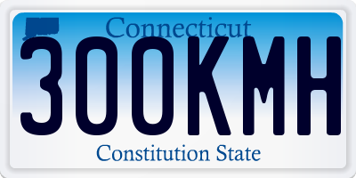 CT license plate 300KMH