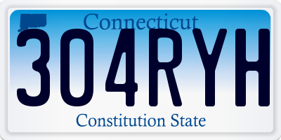 CT license plate 304RYH