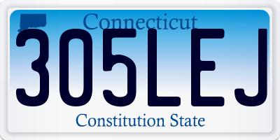 CT license plate 305LEJ