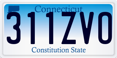 CT license plate 311ZVO