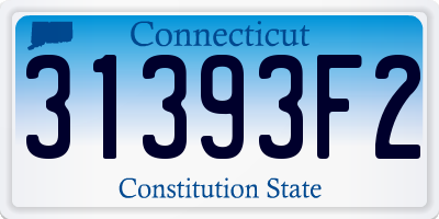 CT license plate 31393F2