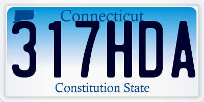 CT license plate 317HDA