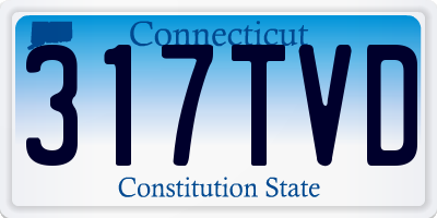 CT license plate 317TVD