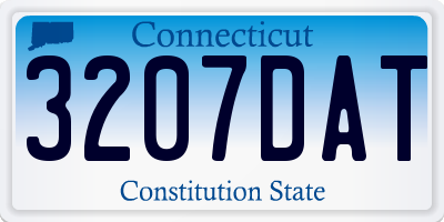 CT license plate 3207DAT