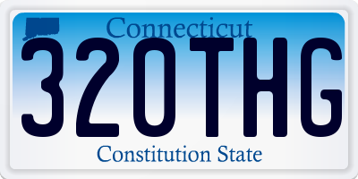 CT license plate 320THG