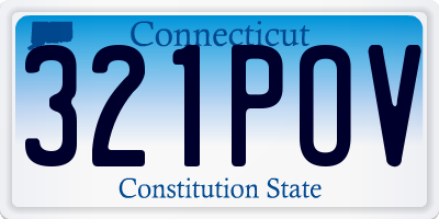 CT license plate 321POV