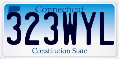 CT license plate 323WYL