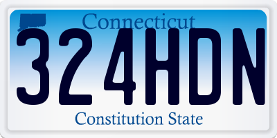 CT license plate 324HDN