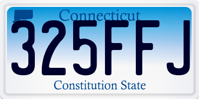 CT license plate 325FFJ