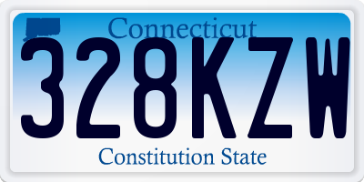 CT license plate 328KZW