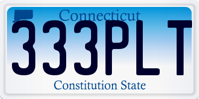 CT license plate 333PLT