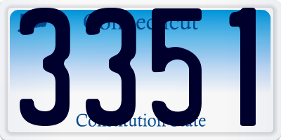 CT license plate 3351