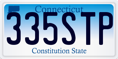 CT license plate 335STP