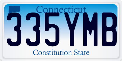 CT license plate 335YMB