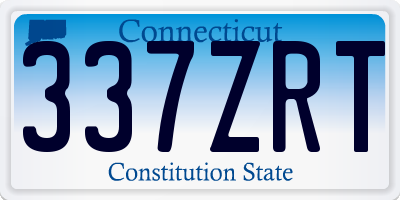 CT license plate 337ZRT