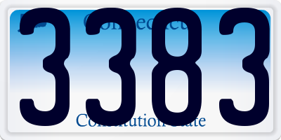 CT license plate 3383