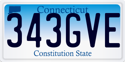 CT license plate 343GVE