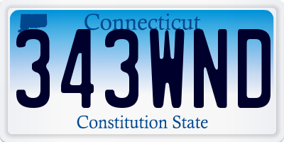 CT license plate 343WND