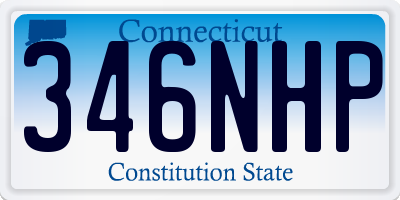 CT license plate 346NHP