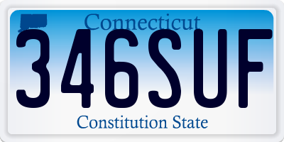 CT license plate 346SUF