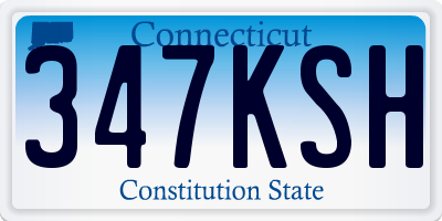 CT license plate 347KSH