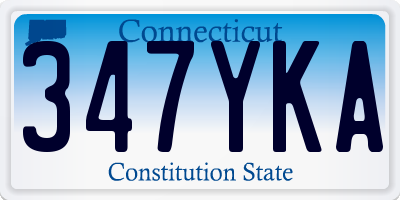 CT license plate 347YKA