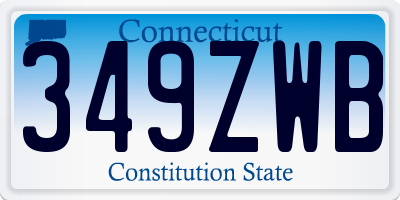 CT license plate 349ZWB