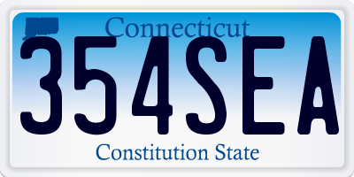 CT license plate 354SEA