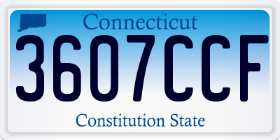 CT license plate 3607CCF