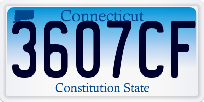 CT license plate 3607CF