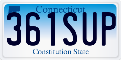 CT license plate 361SUP