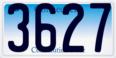 CT license plate 3627