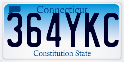 CT license plate 364YKC