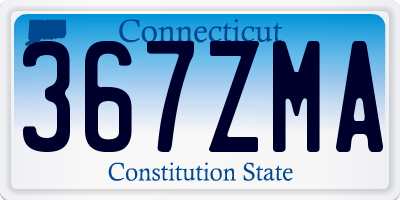 CT license plate 367ZMA