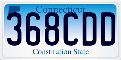 CT license plate 368CDD