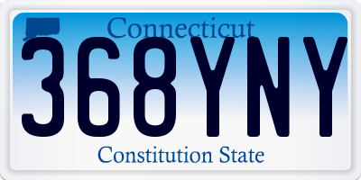 CT license plate 368YNY