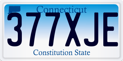 CT license plate 377XJE