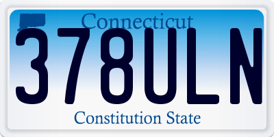 CT license plate 378ULN