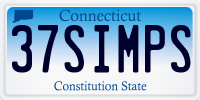 CT license plate 37SIMPS