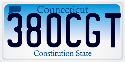 CT license plate 380CGT