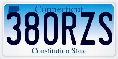 CT license plate 380RZS