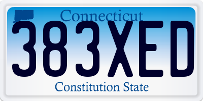 CT license plate 383XED