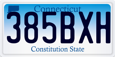 CT license plate 385BXH