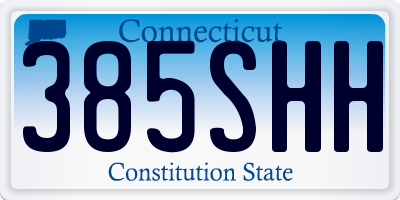 CT license plate 385SHH