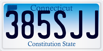 CT license plate 385SJJ