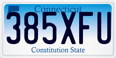 CT license plate 385XFU