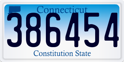 CT license plate 386454